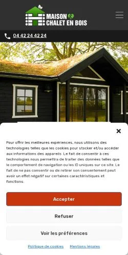스폰서 기사용 프랑스 매체 Maison Chalet Bois 사이트 미리보기