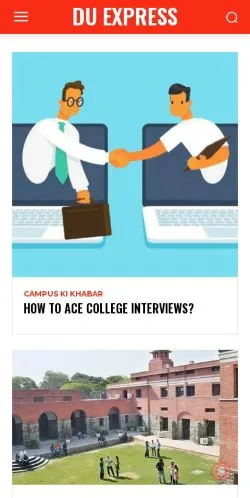 Anteprima del sito DU Express, media di India per articoli sponsorizzati