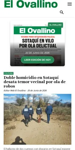Anteprima del sito El Ovallino, media di Spagna per articoli sponsorizzati