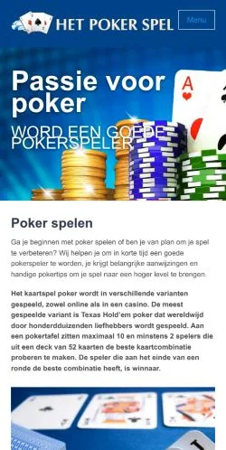 Anteprima del sito Hetpokerspel, media di Paesi Bassi per articoli sponsorizzati