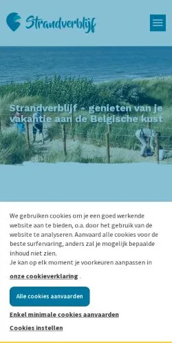Anteprima del sito Strandverblijf, media di Belgio per articoli sponsorizzati