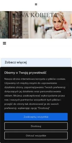 Podgląd witryny VIVA KOBIETA, medium z kraju Polska do artykułów sponsorowanych