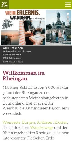 Podgląd witryny Rheingau, medium z kraju Niemcy do artykułów sponsorowanych
