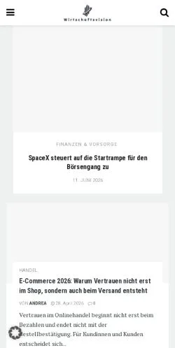 Anteprima del sito Wirtschaftsvision, media di Germania per articoli sponsorizzati