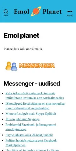 スポンサード記事向けのエストニアメディア、Emol Planetのサイトプレビュー