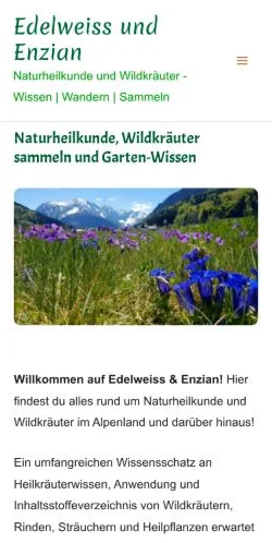 Anteprima del sito Naturheilkunde Wildkräuter, media di Germania per articoli sponsorizzati