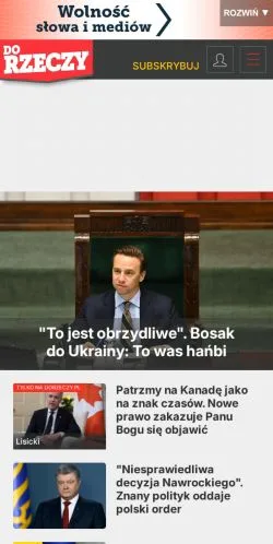 Anteprima del sito Do Rzeczy, media di Polonia per articoli sponsorizzati