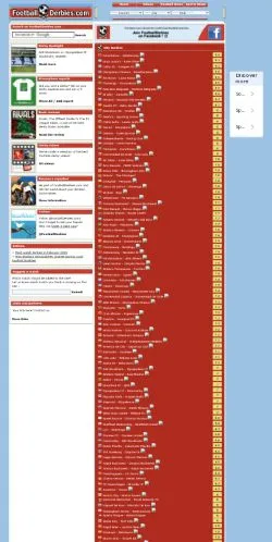スポンサード記事向けのアメリカ合衆国メディア、FootballDerbiesのサイトプレビュー