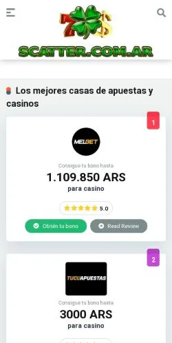 スポンサード記事向けのアルゼンチンメディア、Scatter.com.arのサイトプレビュー