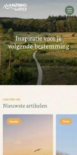 Podgląd witryny Waanzinnige Wereld, medium z kraju Holandia do artykułów sponsorowanych
