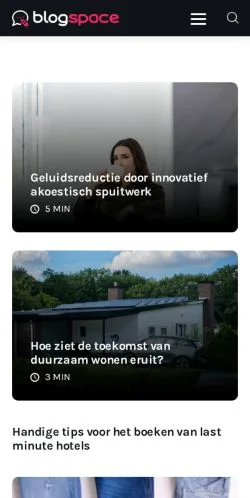 Anteprima del sito Blogspace.be, media di Belgio per articoli sponsorizzati