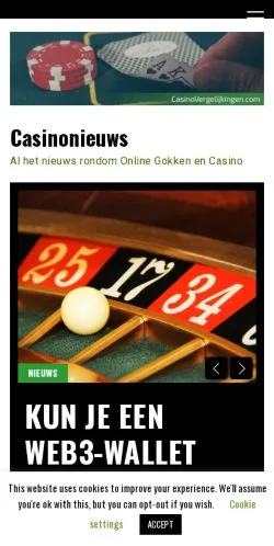 Anteprima del sito Casinovergelijkingen, media di Paesi Bassi per articoli sponsorizzati
