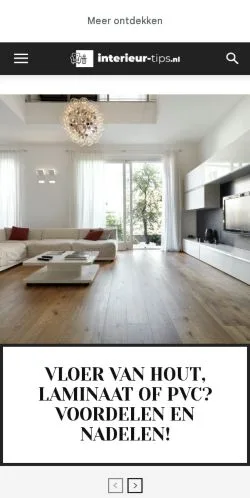 스폰서 기사용 네덜란드 매체 Interieur-Tips 사이트 미리보기