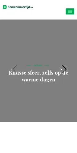 Vista previa del sitio Komkommertijd, medio de Bélgica para artículos patrocinados