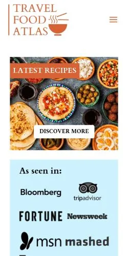 스폰서 기사용 미국 매체 Travel Food Atlas 사이트 미리보기