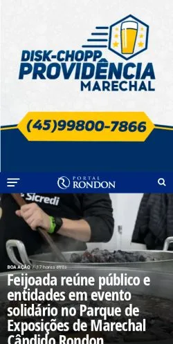 Vorschau der Website Portal Rondon, Medium aus Brasilien für gesponserte Artikel