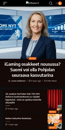 Anteprima del sito Leffa Alue, media di Finlandia per articoli sponsorizzati