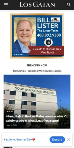 Preview of the Los Gatan website, a media outlet in United States for sponsored articles