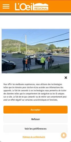 Anteprima del sito L'Oeil Régional, media di Francia per articoli sponsorizzati