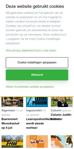 Anteprima del sito Mooisonenbreugel, media di Paesi Bassi per articoli sponsorizzati