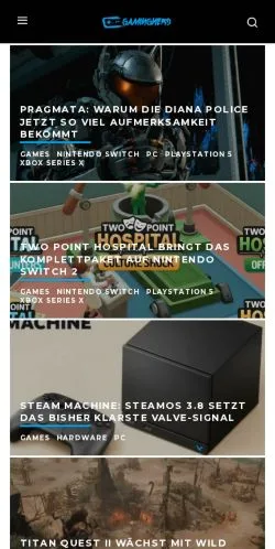 Sponsorlu makaleler için Almanya medyası GamingNerd sitesinin önizlemesi