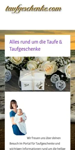Anteprima del sito Taufgeschenke, media di Germania per articoli sponsorizzati