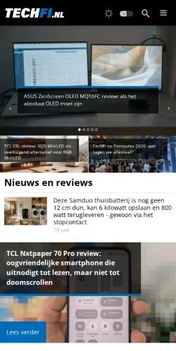 Forhåndsvisning av nettstedet TechFi, medium fra Nederland for sponsede artikler