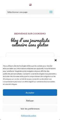 Podgląd witryny Cookismo, medium z kraju Francja do artykułów sponsorowanych
