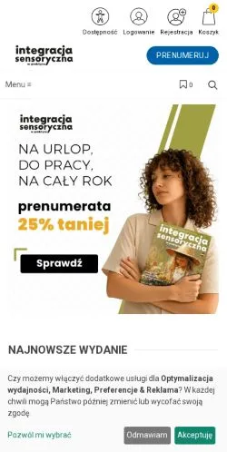Anteprima del sito Integracja Sensoryczna w Praktyce, media di Polonia per articoli sponsorizzati