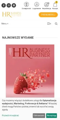 Anteprima del sito HR Business Partner, media di Polonia per articoli sponsorizzati