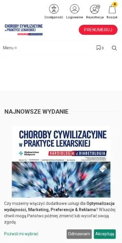 Vista previa del sitio Kardiologia i Diabetologia, medio de Polonia para artículos patrocinados