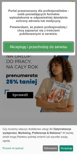 Anteprima del sito Praktyczna Fizjoterapia i Rehabilitacja, media di Polonia per articoli sponsorizzati