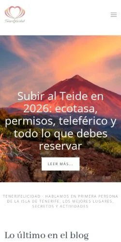 Anteprima del sito Tenerifelicidad, media di Spagna per articoli sponsorizzati