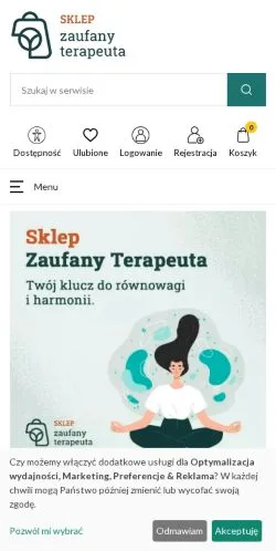 스폰서 기사용 폴란드 매체 Sklep Zaufany Terapeuta 사이트 미리보기