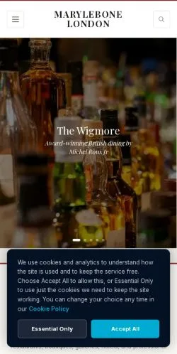 Anteprima del sito Marylebone London, media di Regno Unito per articoli sponsorizzati