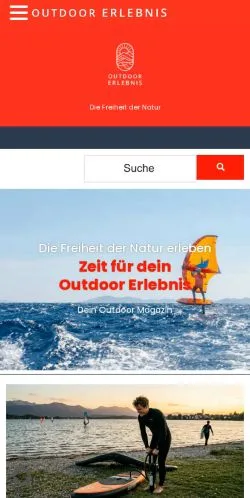 Podgląd witryny Outdoor Erlebnis, medium z kraju Niemcy do artykułów sponsorowanych