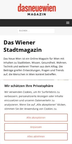 Podgląd witryny Das Neue Wien, medium z kraju Austria do artykułów sponsorowanych