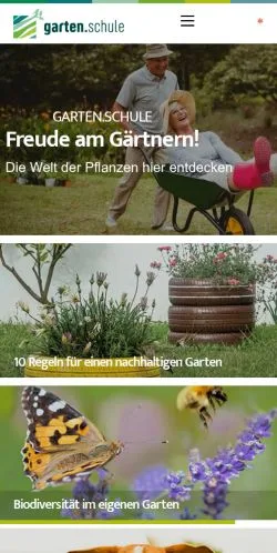 Aperçu du site Garten.Schule, média de Allemagne pour articles sponsorisés