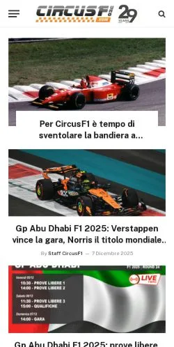 スポンサード記事向けのイタリアメディア、CircusF1のサイトプレビュー