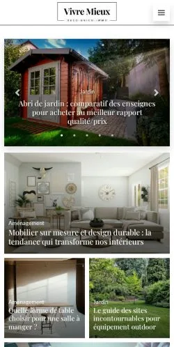 Podgląd witryny Vivre Mieux, medium z kraju Francja do artykułów sponsorowanych