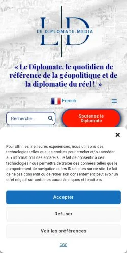 스폰서 기사용 프랑스 매체 Le Diplomate Media 사이트 미리보기