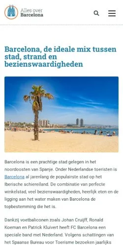 Anteprima del sito Alles Over Barcelona, media di Paesi Bassi per articoli sponsorizzati