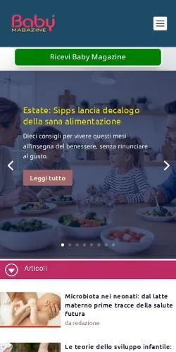 Anteprima del sito Baby Magazine, media di Italia per articoli sponsorizzati