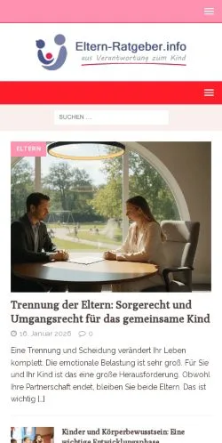 Anteprima del sito Eltern-Ratgeber, media di Germania per articoli sponsorizzati