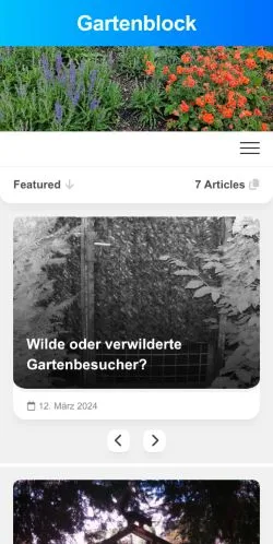 Preview of the Gartenblock website, a media outlet in Germany for sponsored articles
