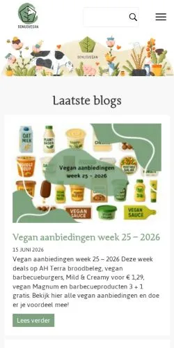 Anteprima del sito Bonusvegan, media di Paesi Bassi per articoli sponsorizzati