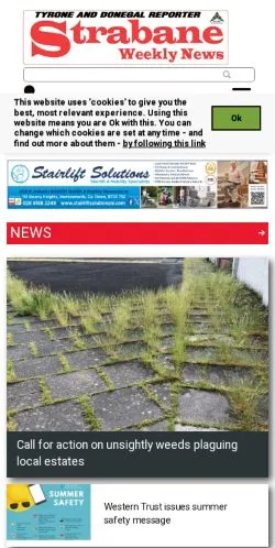 스폰서 기사용 영국 매체 Strabane Weekly 사이트 미리보기