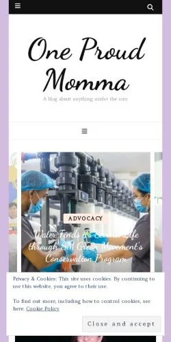 Anteprima del sito One Proud Momma, media di Stati Uniti per articoli sponsorizzati