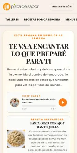 Anteprima del sito Pizca de Sabor, media di Spagna per articoli sponsorizzati