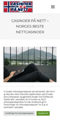 Anteprima del sito Casinoerpånett, media di Norvegia per articoli sponsorizzati